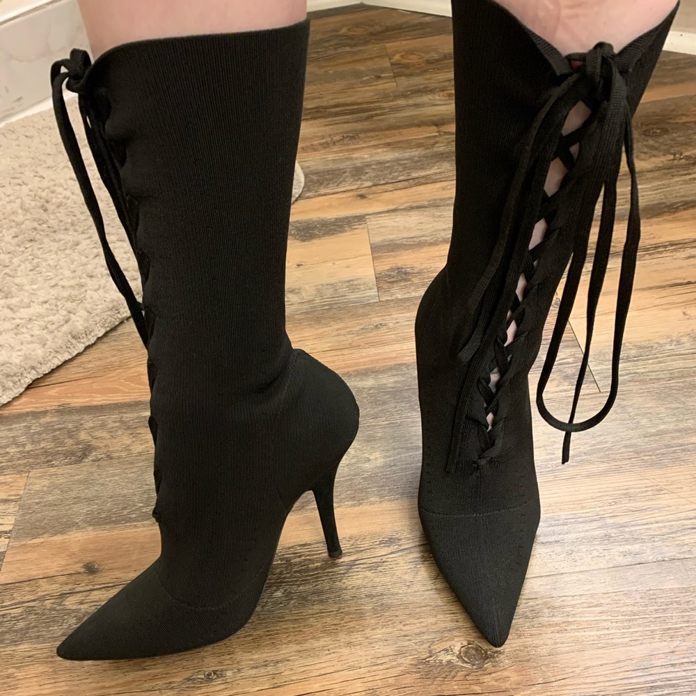 **SOLD** Yeezy Season 5 Lace-Up Knit Boots